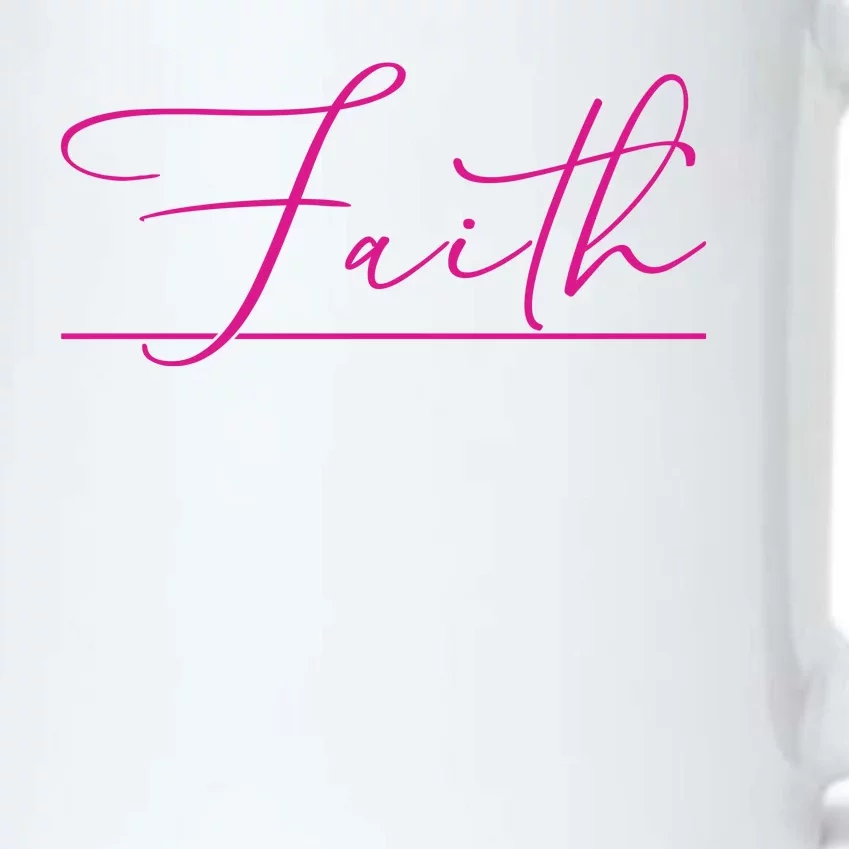 Faith Pink Christian Black Color Changing Mug