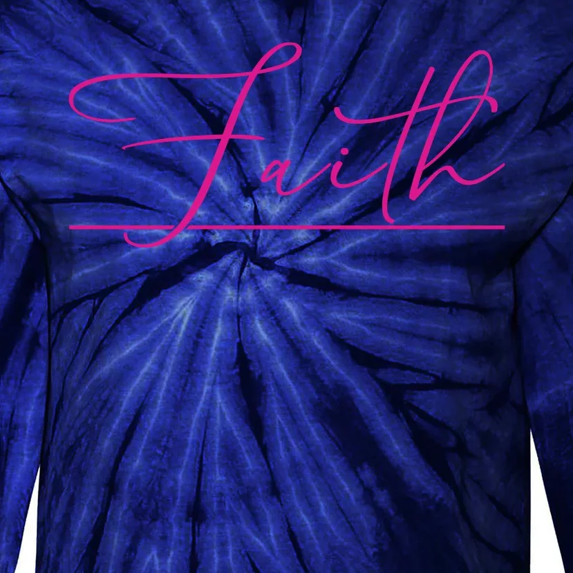 Faith Pink Christian Tie-Dye Long Sleeve Shirt