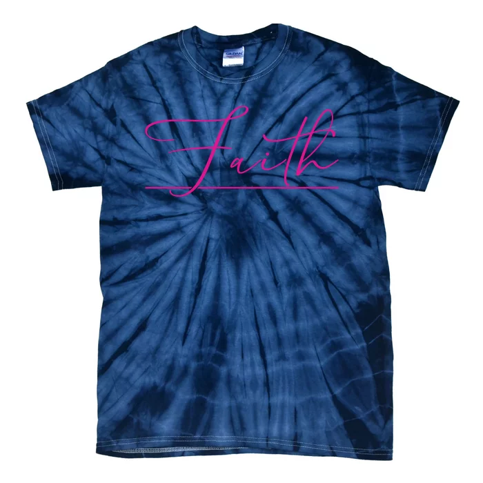 Faith Pink Christian Tie-Dye T-Shirt