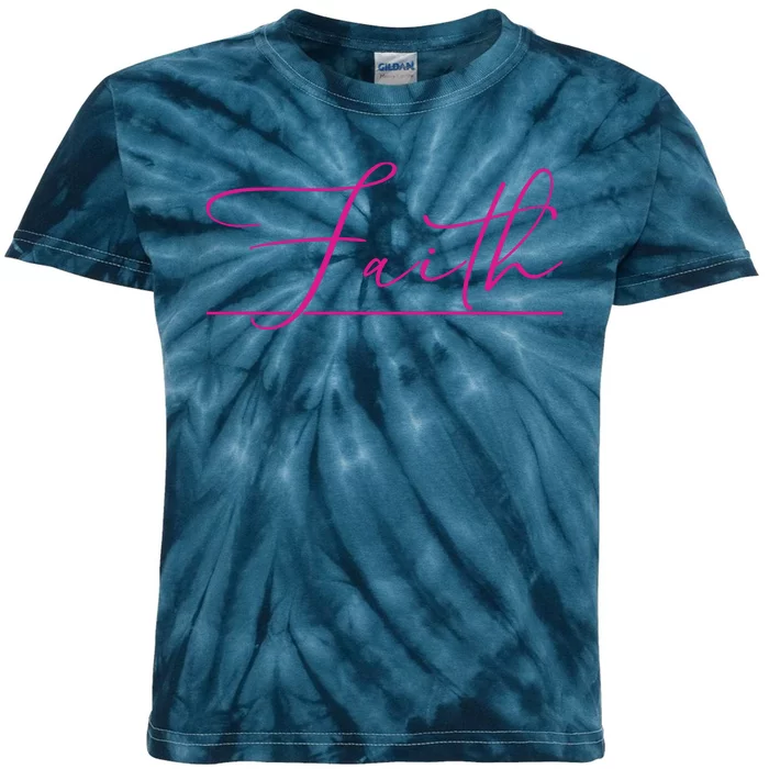 Faith Pink Christian Kids Tie-Dye T-Shirt