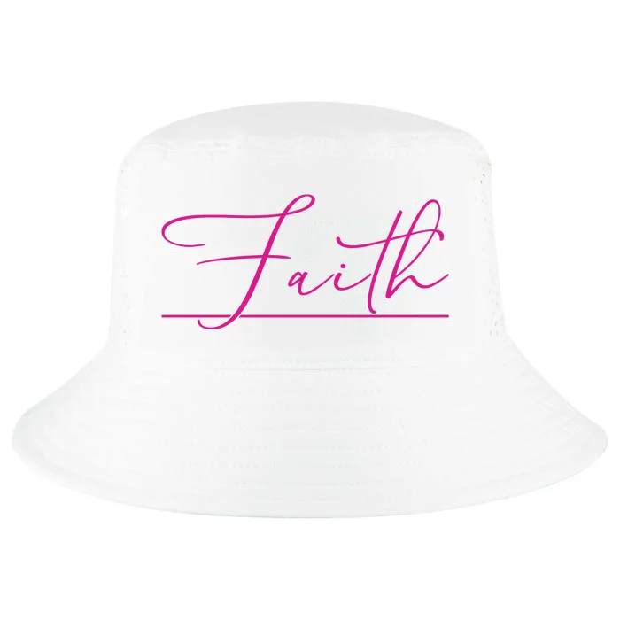 Faith Pink Christian Cool Comfort Performance Bucket Hat