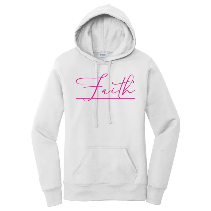 Faith Pink Christian Women's Pullover Hoodie