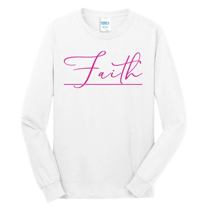 Faith Pink Christian Tall Long Sleeve T-Shirt