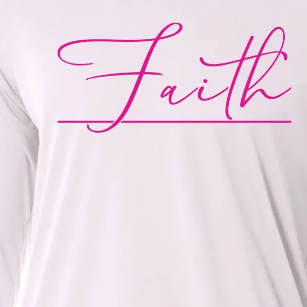 Faith Pink Christian Cooling Performance Long Sleeve Crew