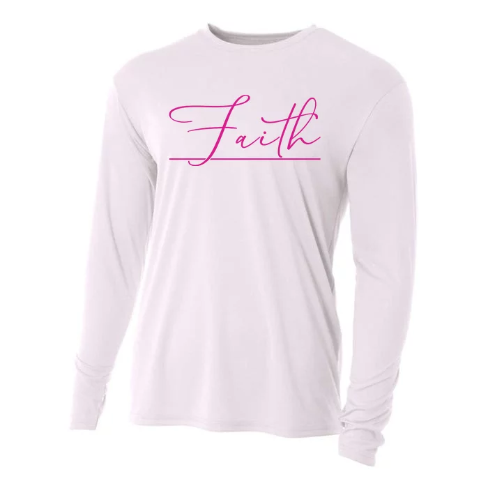 Faith Pink Christian Cooling Performance Long Sleeve Crew