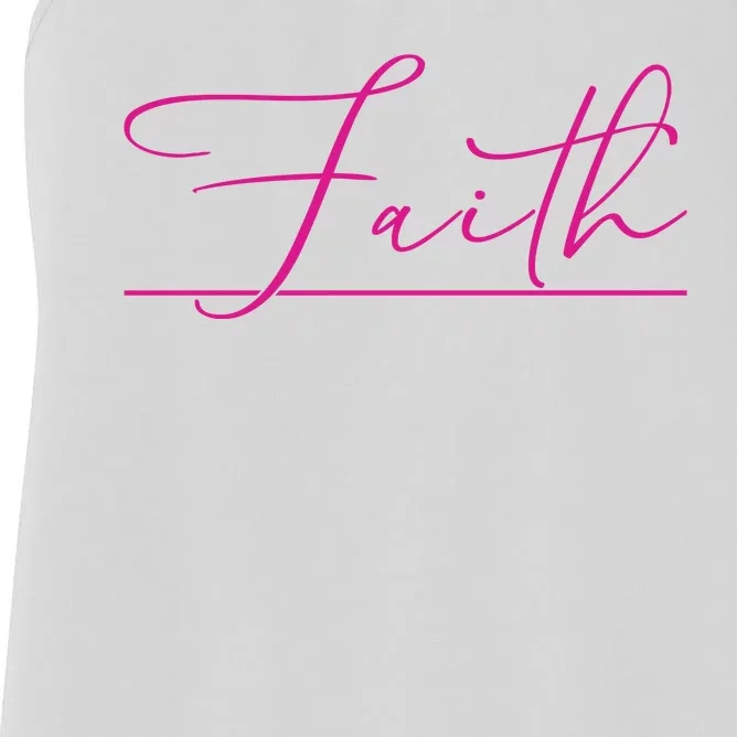 Faith Pink Christian Women's Racerback Tank