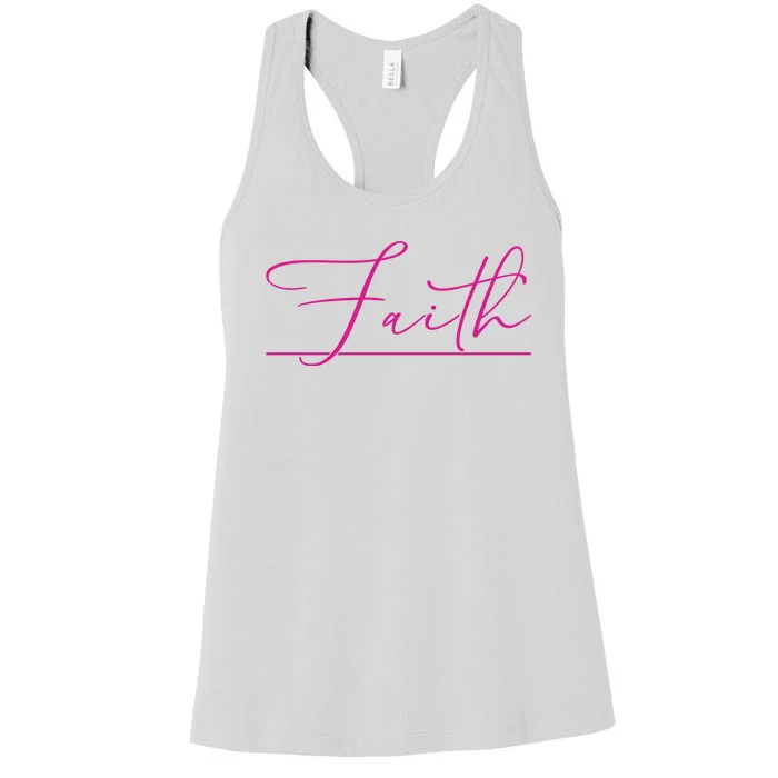 Faith Pink Christian Women's Racerback Tank