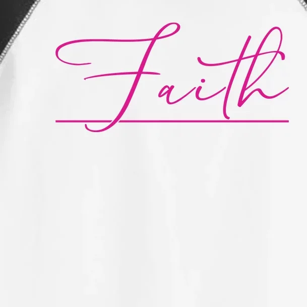 Faith Pink Christian Toddler Fine Jersey T-Shirt