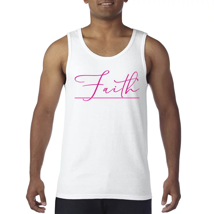 Faith Pink Christian Tank Top