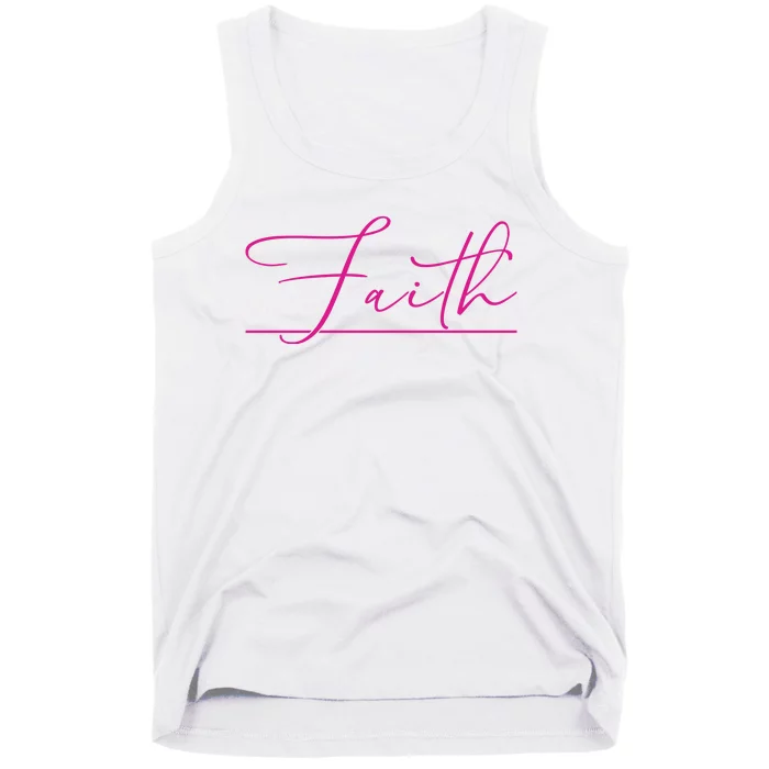 Faith Pink Christian Tank Top