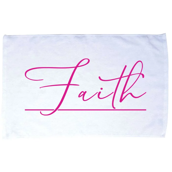 Faith Pink Christian Microfiber Hand Towel