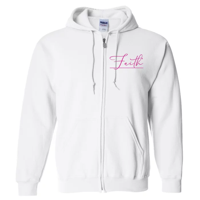 Faith Pink Christian Full Zip Hoodie