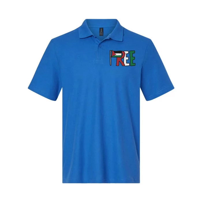 Free Palestine Cool Gift Softstyle Adult Sport Polo