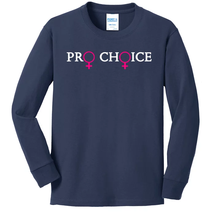 Female Pro Choice 1973 Kids Long Sleeve Shirt