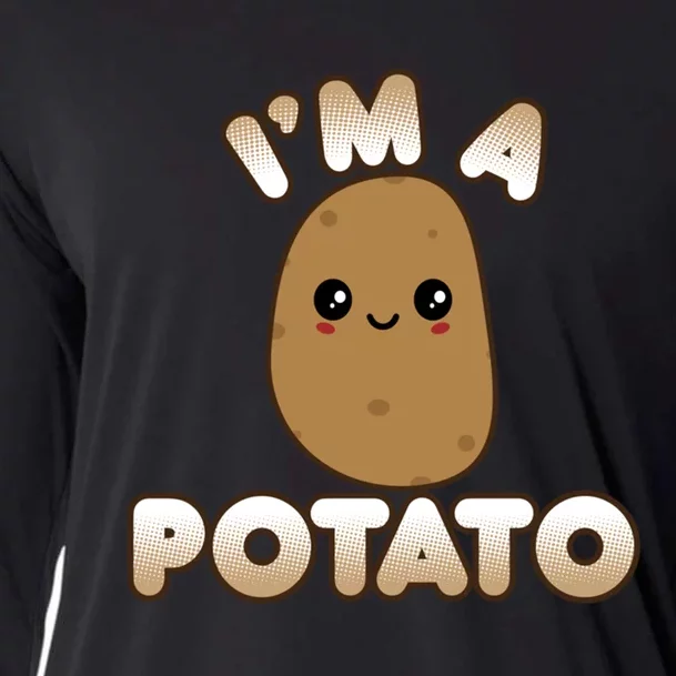 Funny Potato Costume Cute Kawaii Style Smiling I'm A Potato Gift Cooling Performance Long Sleeve Crew