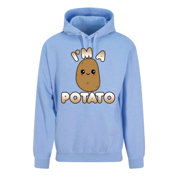 Funny Potato Costume Cute Kawaii Style Smiling I'm A Potato Gift Unisex Surf Hoodie