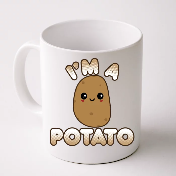 Funny Potato Costume Cute Kawaii Style Smiling I'm A Potato Gift Front & Back Coffee Mug