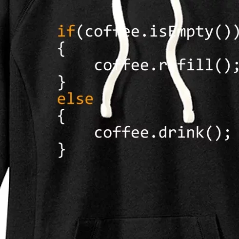 Funny Programmer Coffee Gift For Coders Gift Women's Fleece Hoodie