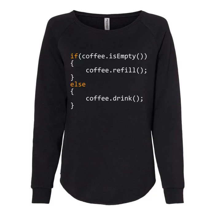 Funny Programmer Coffee Gift For Coders Gift Womens California Wash Sweatshirt