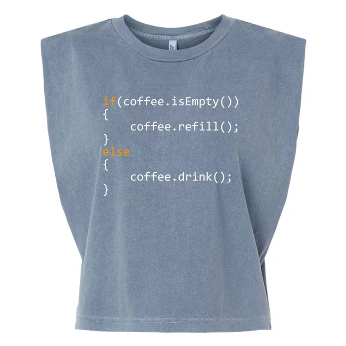 Funny Programmer Coffee Gift For Coders Gift Garment-Dyed Women's Muscle Tee