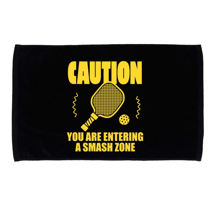 Funny Pickleball Caution You Are Entering Smash Zone Microfiber Hand Towel