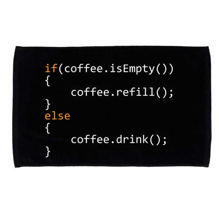 Funny Programmer Coffee Gift For Coders Gift Microfiber Hand Towel