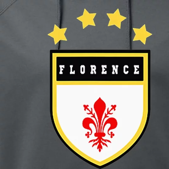 Florence Pocket Coat Of Arms National Pride Flag Performance Fleece Hoodie