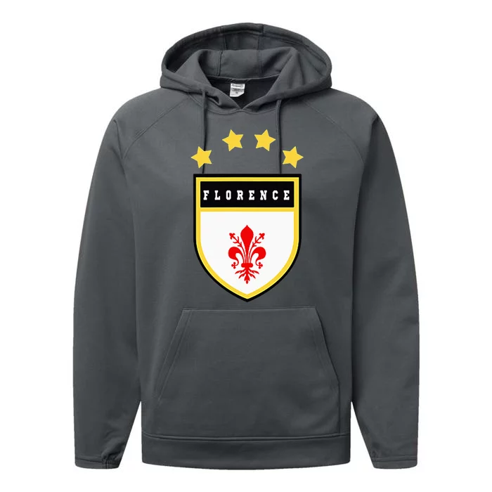 Florence Pocket Coat Of Arms National Pride Flag Performance Fleece Hoodie