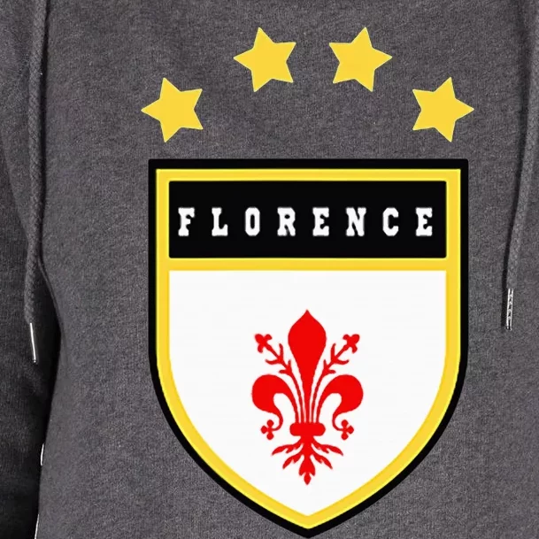 Florence Pocket Coat Of Arms National Pride Flag Womens Funnel Neck Pullover Hood