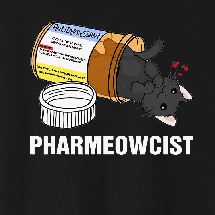 Funny Pharmacist Cat Pharmacy Cute Cat For Cat Lovers Women's Crop Top Tee