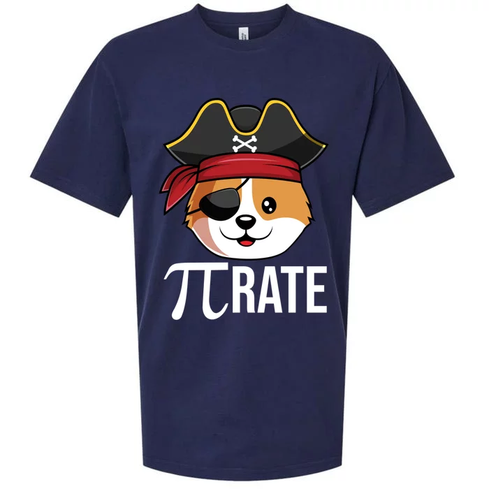 Funny Pigiftrate Corgi Dog Happy Pi Day 3 14 Math Pun Funny Gift Sueded Cloud Jersey T-Shirt