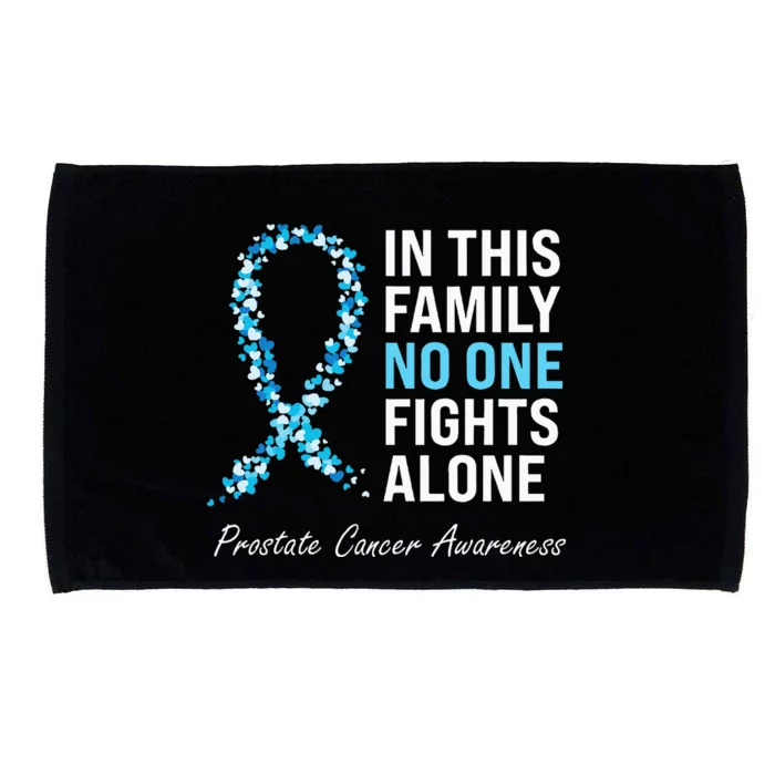 Family Prostate Cancer Awareness Light Blue Ribbon Survivor Microfiber Hand Towel