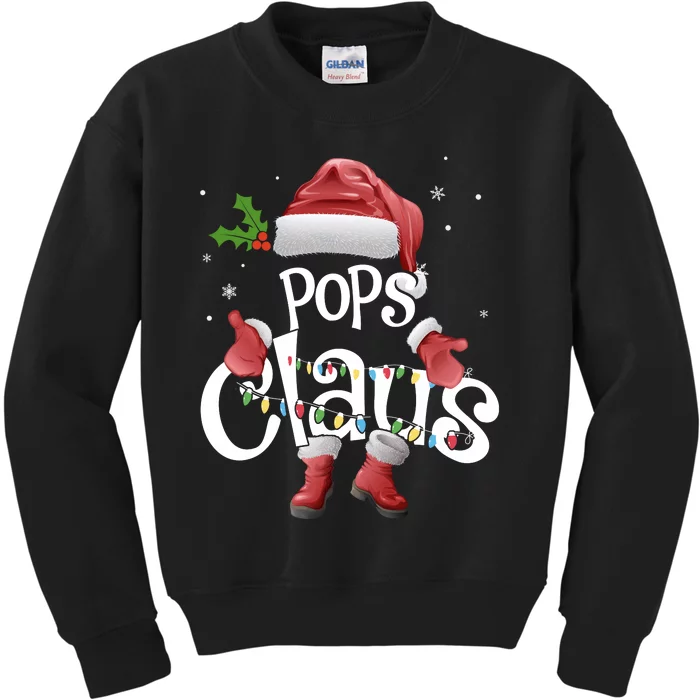 Funny Pops Claus Christmas Pajamas Santa Hat Costume Kids Sweatshirt