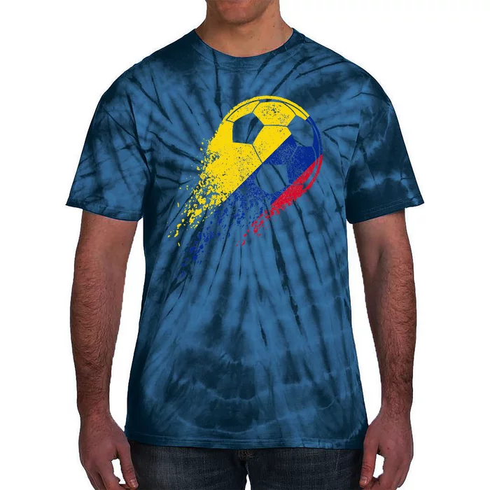 Flag Pride Colombia Soccer Colombian Player Tie-Dye T-Shirt