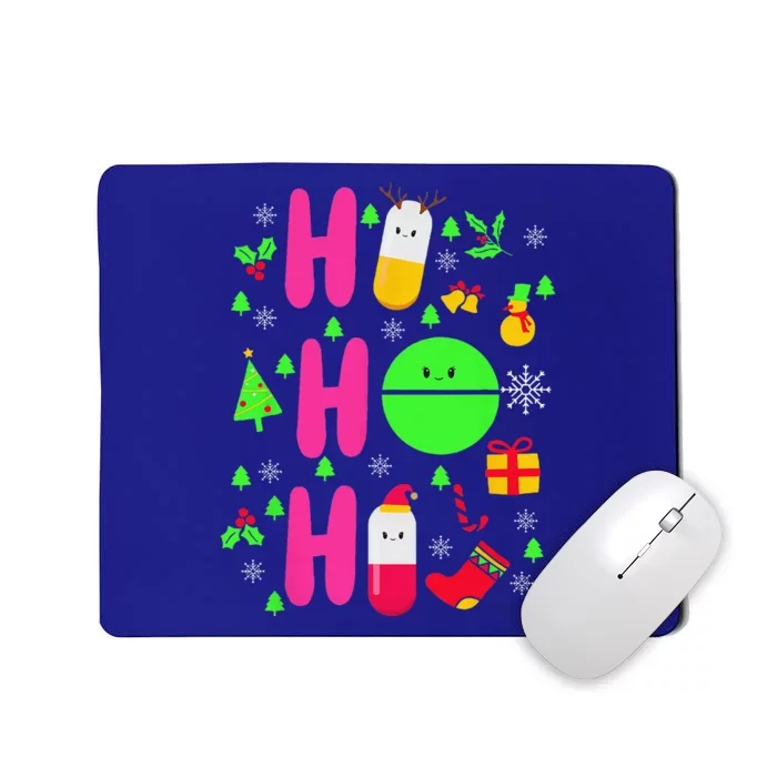 Funny Pharmacist Christmas Ho Ho Ho Pharmacy Technician Tech Mousepad