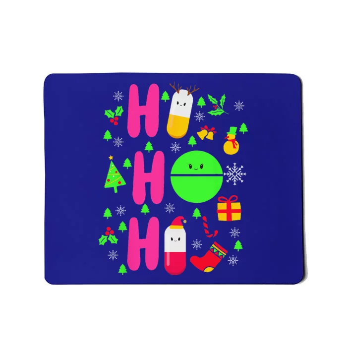 Funny Pharmacist Christmas Ho Ho Ho Pharmacy Technician Tech Mousepad