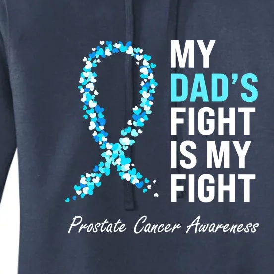 Family Prostate Cancer Awareness Light Blue Ribbon Survivor Women's Pullover Hoodie