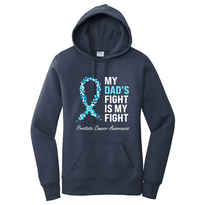 Family Prostate Cancer Awareness Light Blue Ribbon Survivor Women's Pullover Hoodie