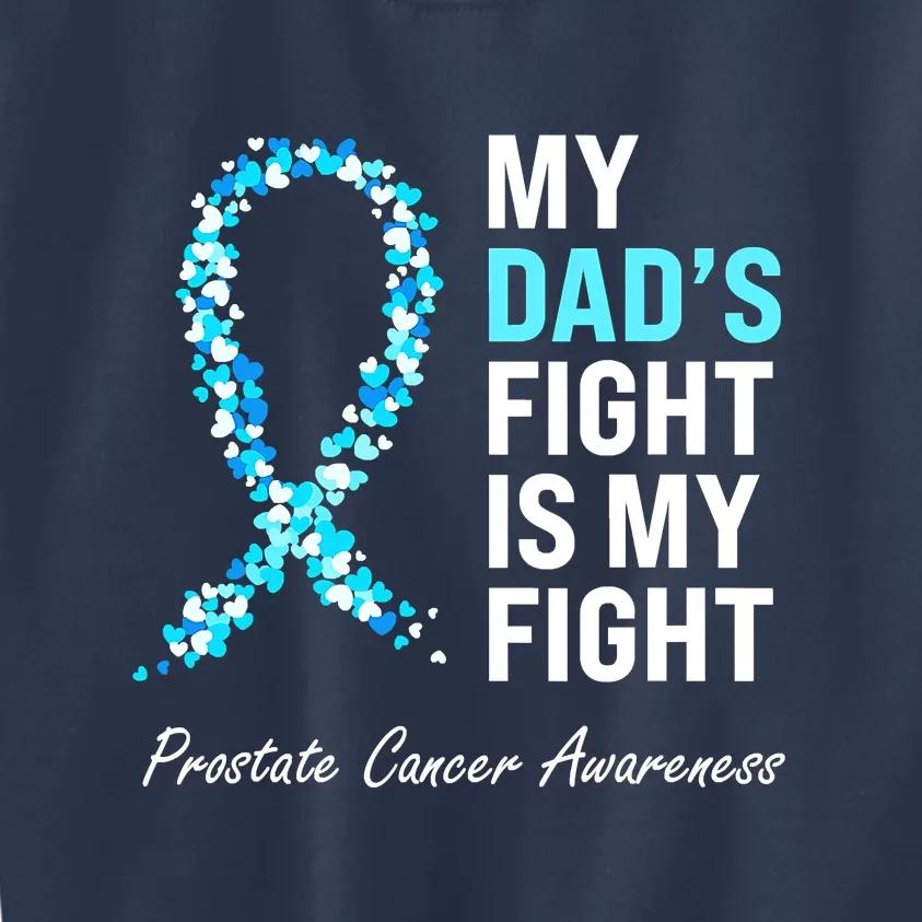 Family Prostate Cancer Awareness Light Blue Ribbon Survivor Kids Sweatshirt