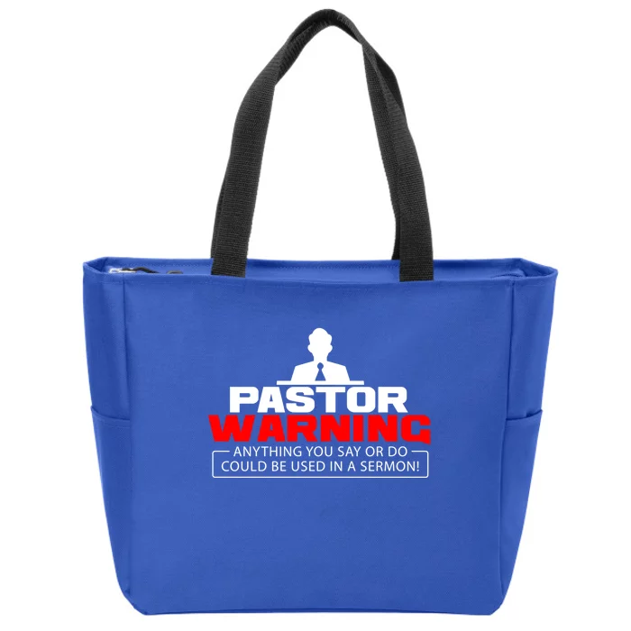 Funny Pastor Christian Jesus Believer Appreciation Gift Cool Gift Zip Tote Bag