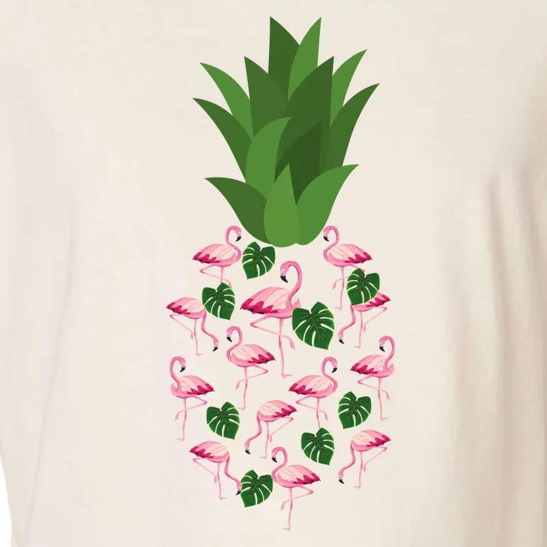 Flamingo Pineapple Cute Fun Summer Garment-Dyed Women's Muscle Tee