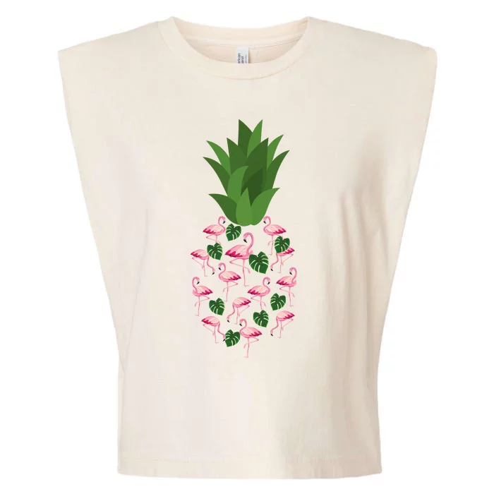 Flamingo Pineapple Cute Fun Summer Garment-Dyed Women's Muscle Tee