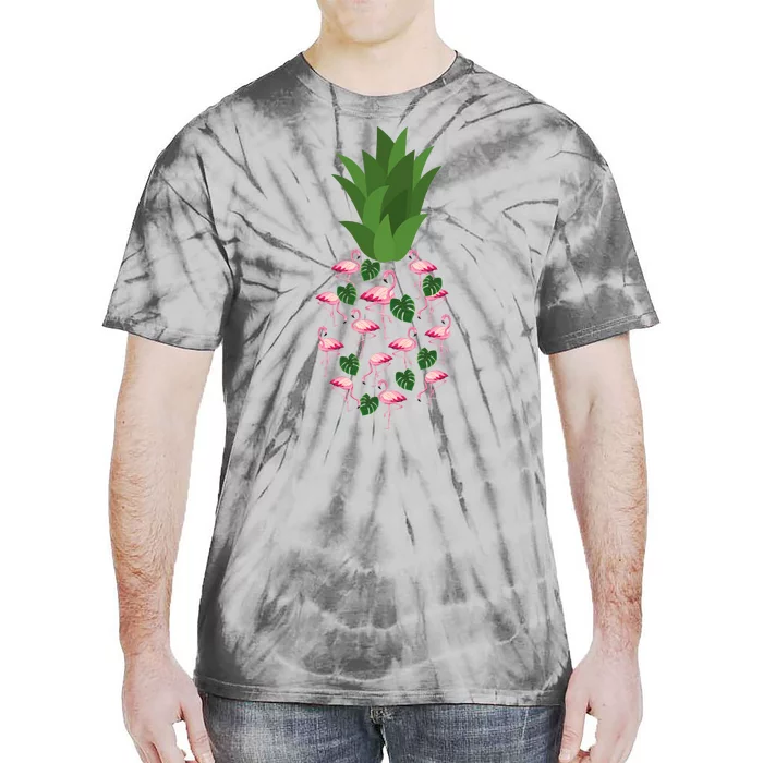 Flamingo Pineapple Cute Fun Summer Tie-Dye T-Shirt