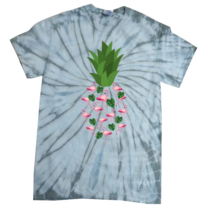 Flamingo Pineapple Cute Fun Summer Tie-Dye T-Shirt