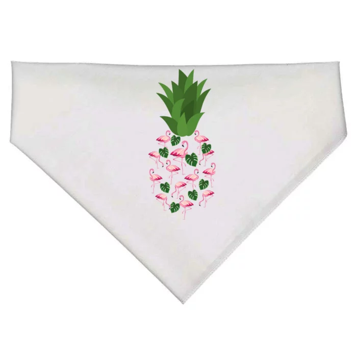 Flamingo Pineapple Cute Fun Summer USA-Made Doggie Bandana