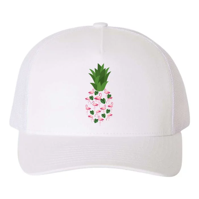 Flamingo Pineapple Cute Fun Summer Yupoong Adult 5-Panel Trucker Hat