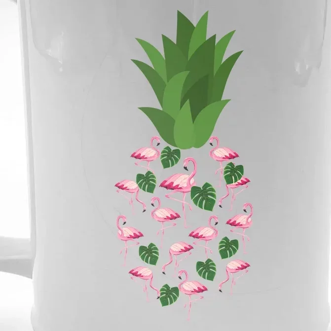 Flamingo Pineapple Cute Fun Summer Front & Back Beer Stein