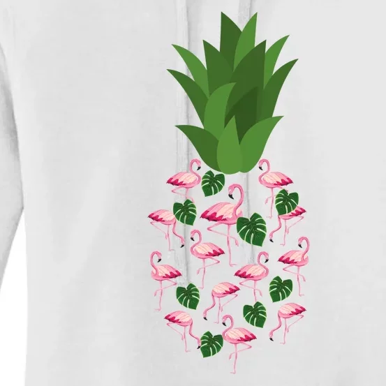 Flamingo Pineapple Cute Fun Summer Women's Pullover Hoodie