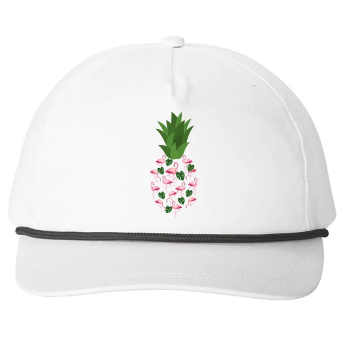 Flamingo Pineapple Cute Fun Summer Snapback Five-Panel Rope Hat