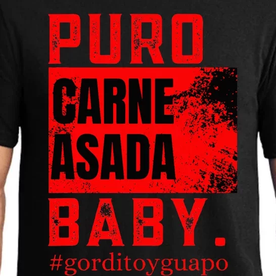 Funny Puro Carne Asada Baby Gorditoyguapo Pajama Set